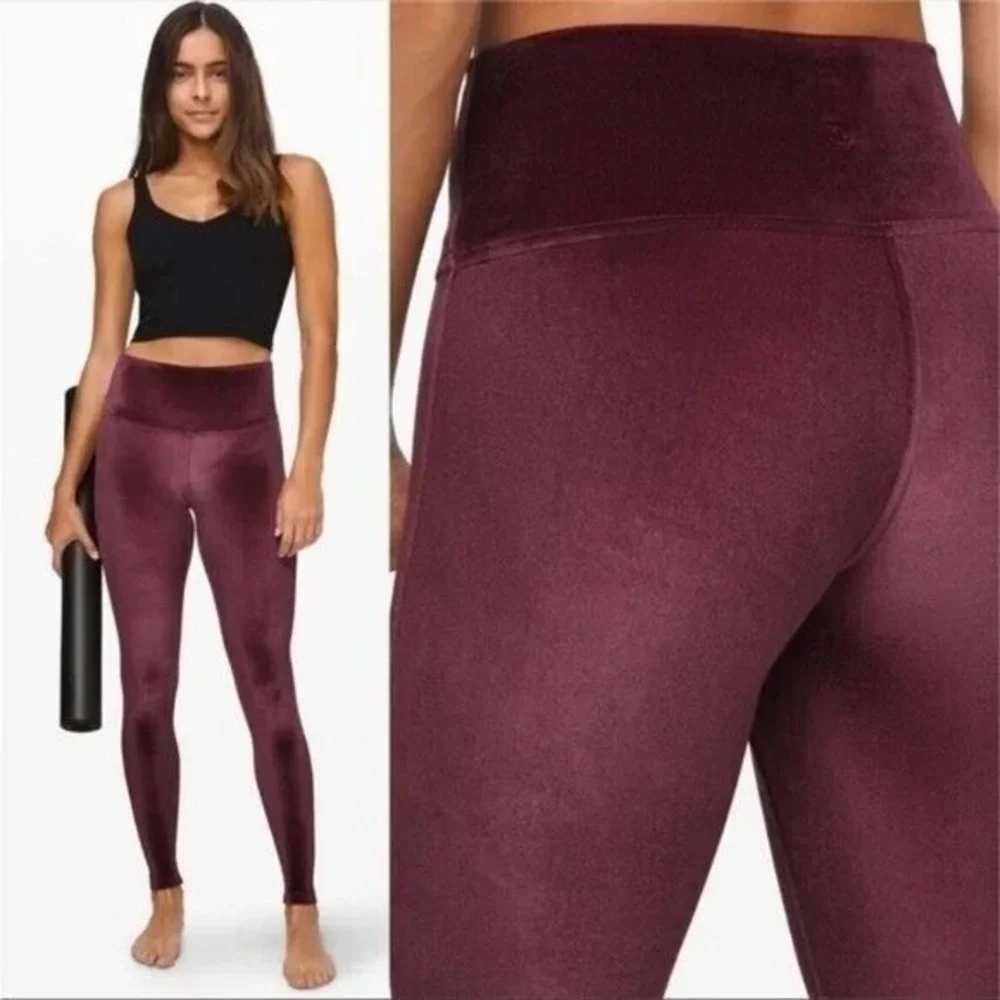 Lululemon Velvet Legging Women's Size‎ 4 Wunder Lounge High-Rise Soft Athleisure